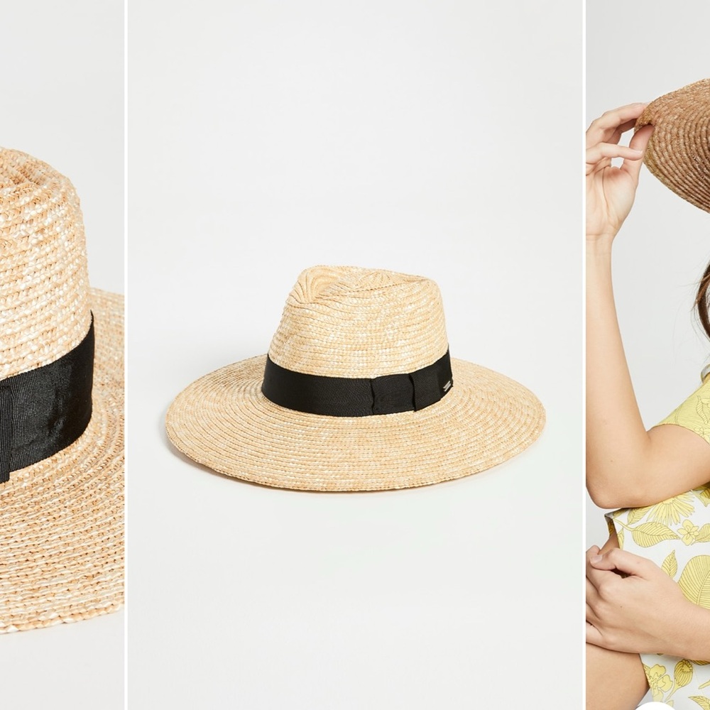 Brixton Tan Straw Hat with Black Band